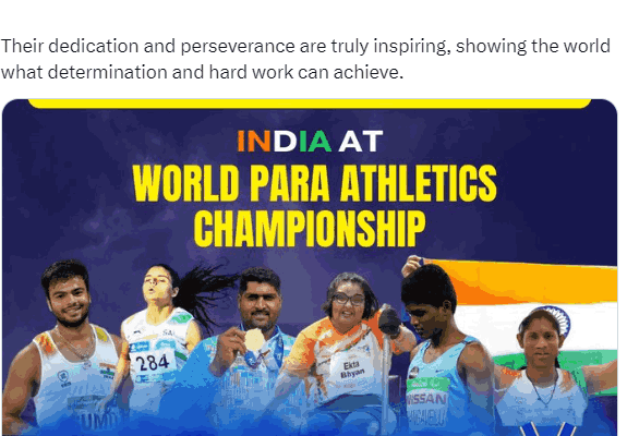 Indian Para-Athletes: A Story of Resilience and Triumph at the 2024 World Para Athletics Championship